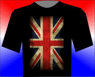 British Flag T Shirt Union Jack England London Abbey Road Funny Black 