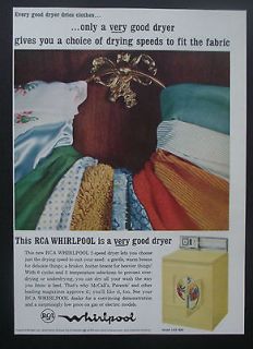 vintage 1963 advert rca whirlpool tumble dryer from united kingdom