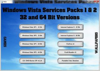 service packs for windows vista 32 and 64 bit more