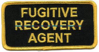 fugitive recovery agent hat or jacket patch 