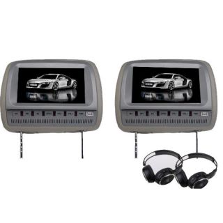   HD Pillow Headrest In Car DVD CD Player SD+Gift Pair Headphones USB