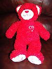 Build a Bear Valentines Red & White Hugs Kisses Bear w/ Voicebox Plush 