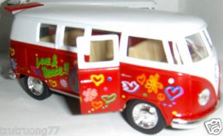1962 Volkswagen 1 32 Diecast VW Van Camper Maroon Red Bus Love & and 