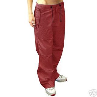 jungle parachute trousers deep red max waist 34 new time
