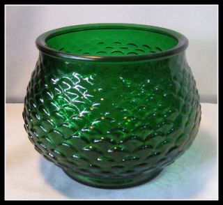 Vintage E O Brody Cleveland candy bowl vase Forest Green scale style 