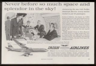 1961 irish aer lingus first class stewardess print ad time