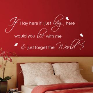   HERE SNOW PATROL With Butterflies Wall Art Stickers, Wall Quote Decals