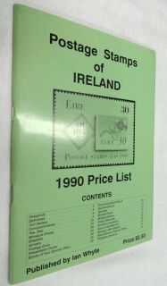 Postage Stamps of Ireland 1990 Price List Published by Ian Whyte Rare 