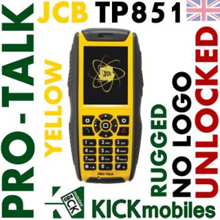 new jcb pro talk tp851 yellow tough factory unlocked from