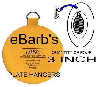 four 3 inch invisible english plate hanger discs ebarb one