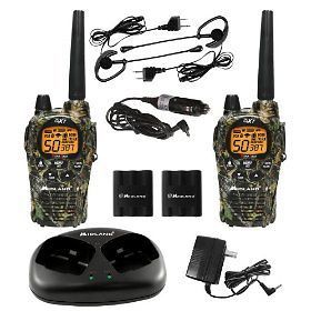  TWO 2 WAY RADIO WALKIE TALKIE 36 MILE FRS/GMRS PAIR CAMO NEW