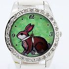 Cute Rabbit Pet White Strap Quartz Wristwatch Lady Gifrl Gfit L2W