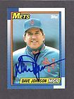 DAVE DAVEY JOHNSON autograph 1988 TOPPS signed card METS 88