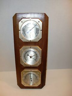 Vintage SPRINGFIELD Weather Station Thermometer Barometer Humidity 