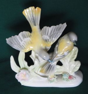 beautiful fine china oriole bird figurine two birds 1707  