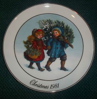 vintage avon christmas collector plate 1981 time left $ 2