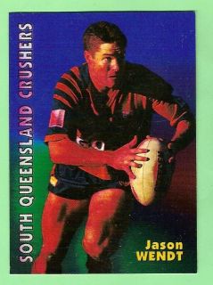1997 RUGBY LEAGUE ERROR CARD   JASON WENDT, GOLD COAST CRUSHERS