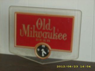 Vintage Antique Old Milwaukee Beer Sign with working battery quartz 