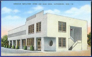 Hattiesburg Mississippi MS1940s Hercules Employees Store & Club Room 