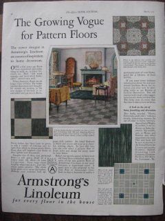 1925 Armstrongs Linoleum Floor Ad Pattern Floors