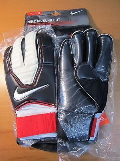 nike gk gunn cut goalkeeper gloves new white black sz