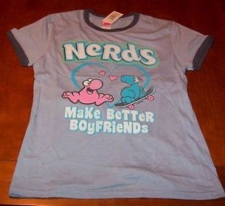 WOMENS TEEN NERDS Candy T Shirt SMALL NEW w/ tag
