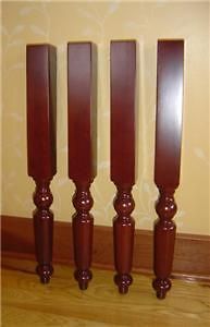 cherry finish colonial turned wood table legs nr time