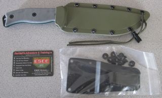 NEW ESEE Knives 6P CP OD 6PCPOD Plain Edge Fixed Blade Knife & OD 