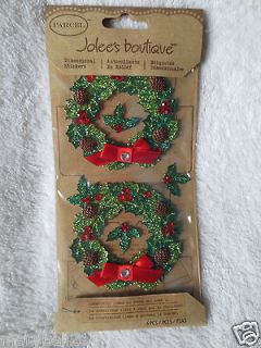 jolees boutique christmas glitter wreaths scrapbook new 