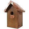 Wonderful Antique Wash Wren Bird House, Copper Roof, Easy Clean Out 