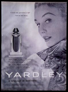 Vintage 1954 Yardley Bond Street Perfume Magazine Ad Language of 