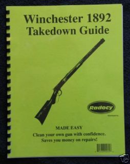winchester 1892 rifles takedown assembly guide radocy 
