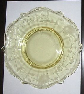 Newly listed Set of 4   Lancaster Jubilee Flower Etched 8.5in. Yellow 