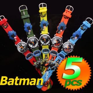 Wholesale5P​CS Batman Design Childrens 3D Watches Gift