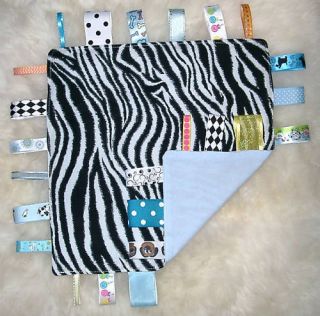 puppy dog teething blanket w tag ribbons zebra more more