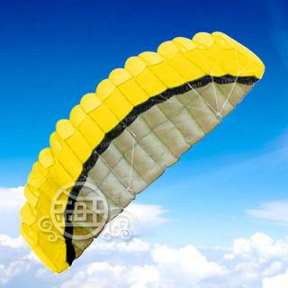5m kite 2 Line yellow Stunt Parafoil POWER Sport Kite Outdoor Toys 