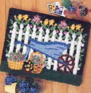 JP,J&P, J P COATS COUNTRY GARDEN LATCH HOOK RUG (PATTERN ONLY) NO YARN 