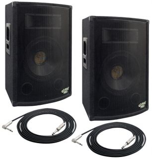   PRO AUDIO DJ PADH1079 2 WAY 1000W 10 SPEAKERS PAIR PACKAGE $50 CABLES