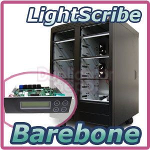 15 Burner 18 Bay SATA CD DVD Lightscribe Duplicator Copier Barebone 