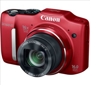 Canon PowerShot SX160 Is Red 16 Megapixel Digital Camera