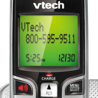 Vtech CS6229 2 1 9 GHz Duo 1 Line Cordless Phone Answering Machine CID 