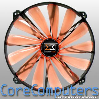 Xigmatek Orange 200mm Fan w White LED PC Case Cooling