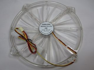 200mm X 200mm x 20mm COOLING FAN LARGE SIZE CHASSIS 12VDC RED LED