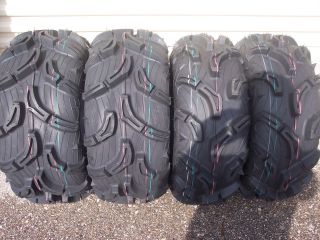 27 Yamaha Grizzly Maxxis Zilla ATV Tire 14 B6 Wheel Kit Complete 