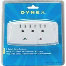 Dynex 3 Outlet Phone Line Surge Protector DX 3OUT