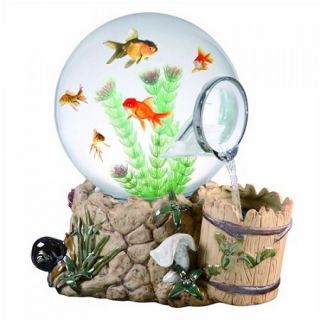 New Fish Aquarium: 5 Gallon Fountain Well Magic Globe Aquarium, Fish 