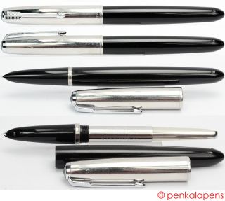 Parker 51 Special Black Polished Steel Cap USA 1950 Good Daily Writer 
