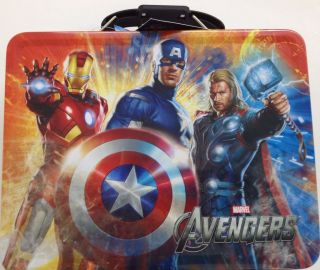   Hulk Thor Captain America Tin Lunch Box Sandwich case Ironman pencil