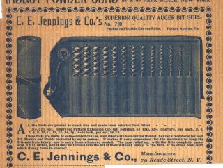 1896 a ad jennings co auger bit sets 710