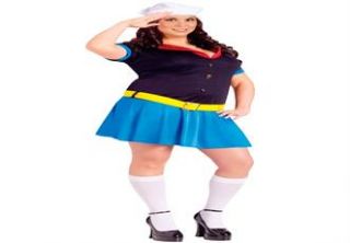 Plus Size Ms. Popeye Adult Plus Costume  Plus Size women`s costumes 